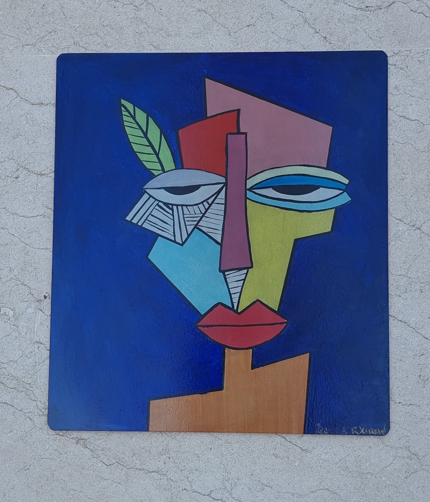 Tribal Mind – Hand-Painted Geometric Portrait