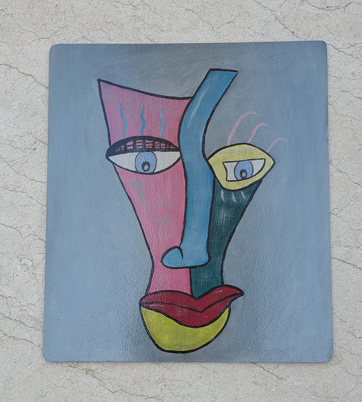 Hand-Painted Duality in Colorful Form