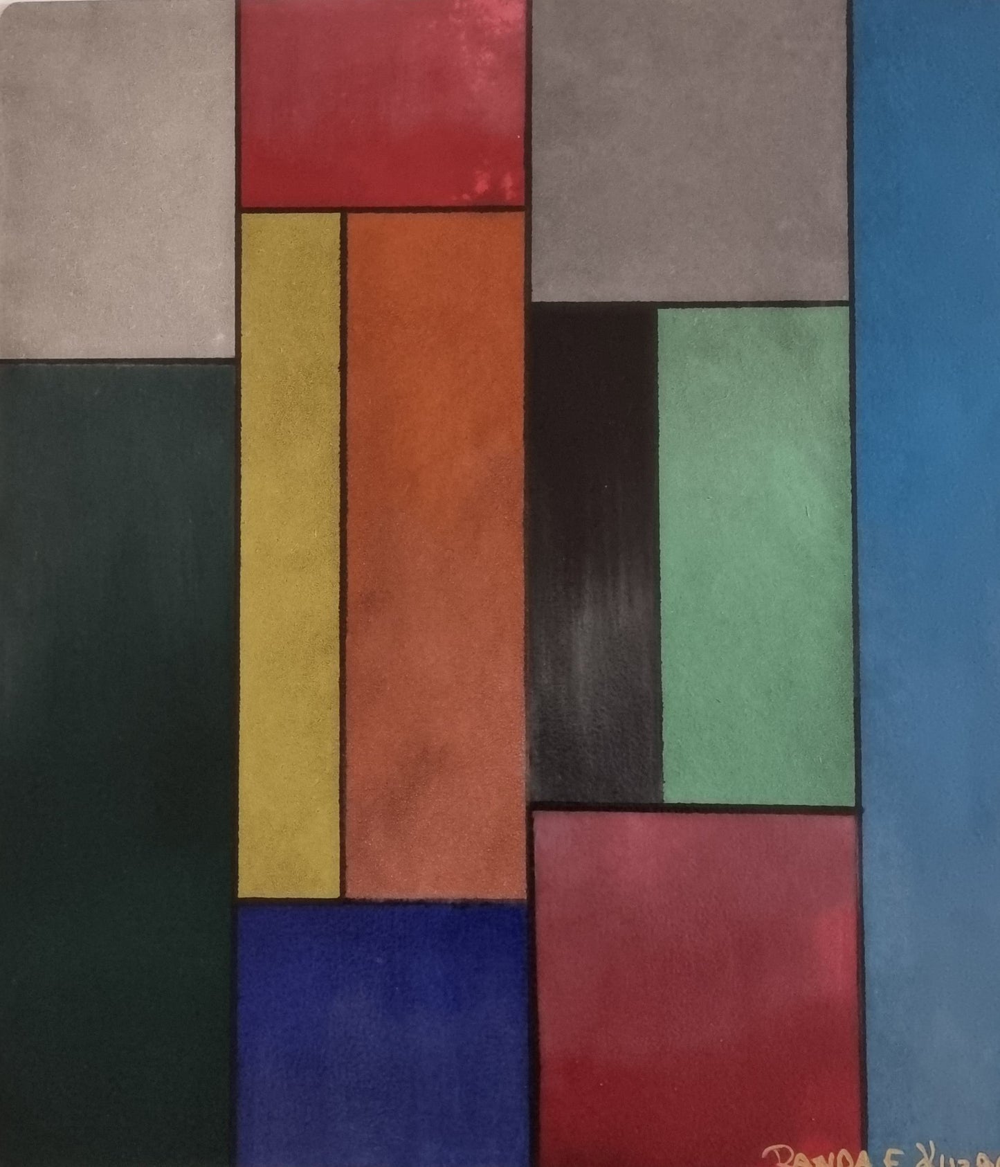 Lady in Blue – Abstract Portrait on Canvas