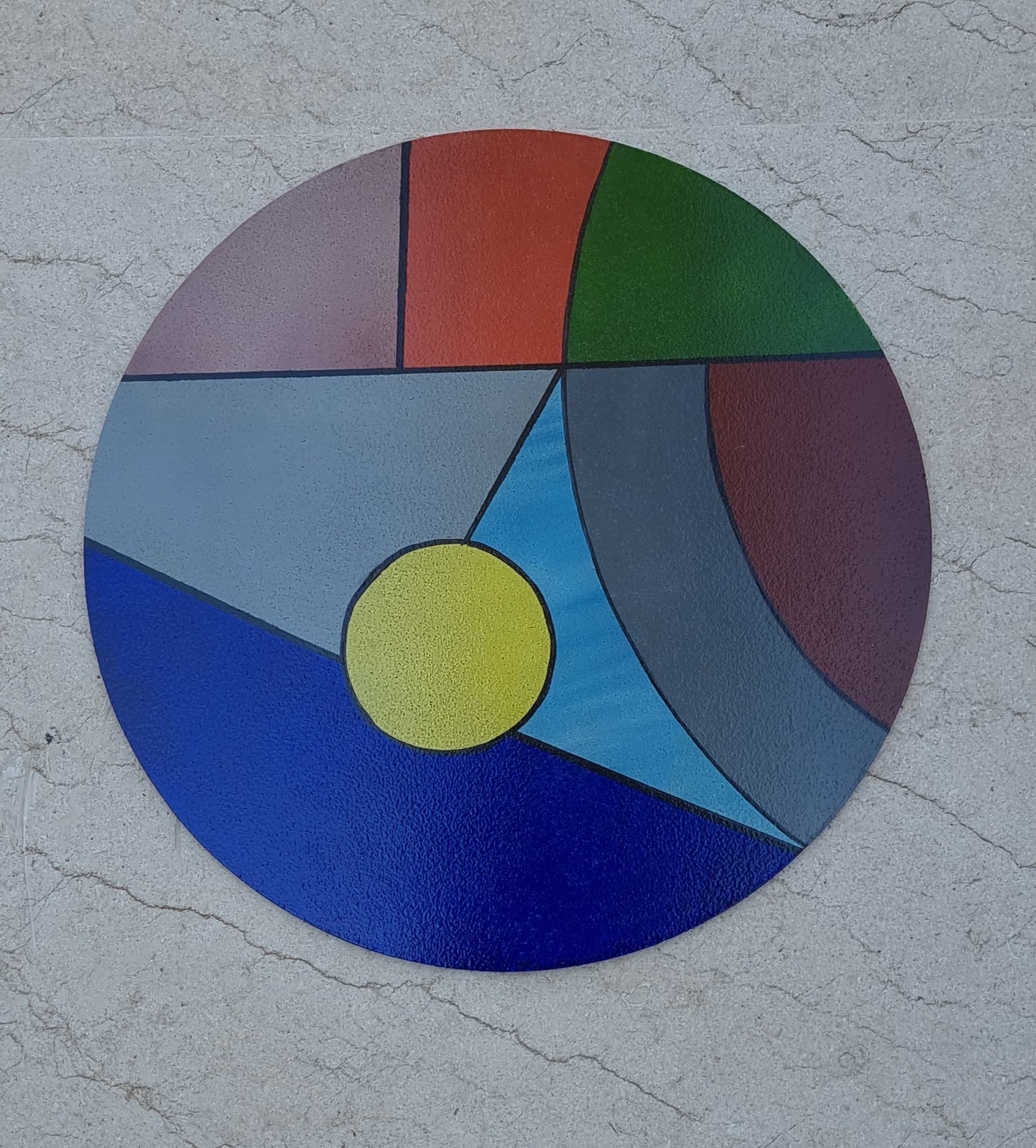 Radiant Core – Hand-Painted Round Placemat