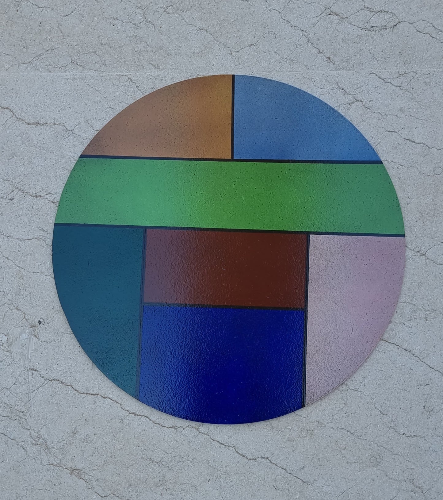 Color Burst – Hand-Painted Round Placemat