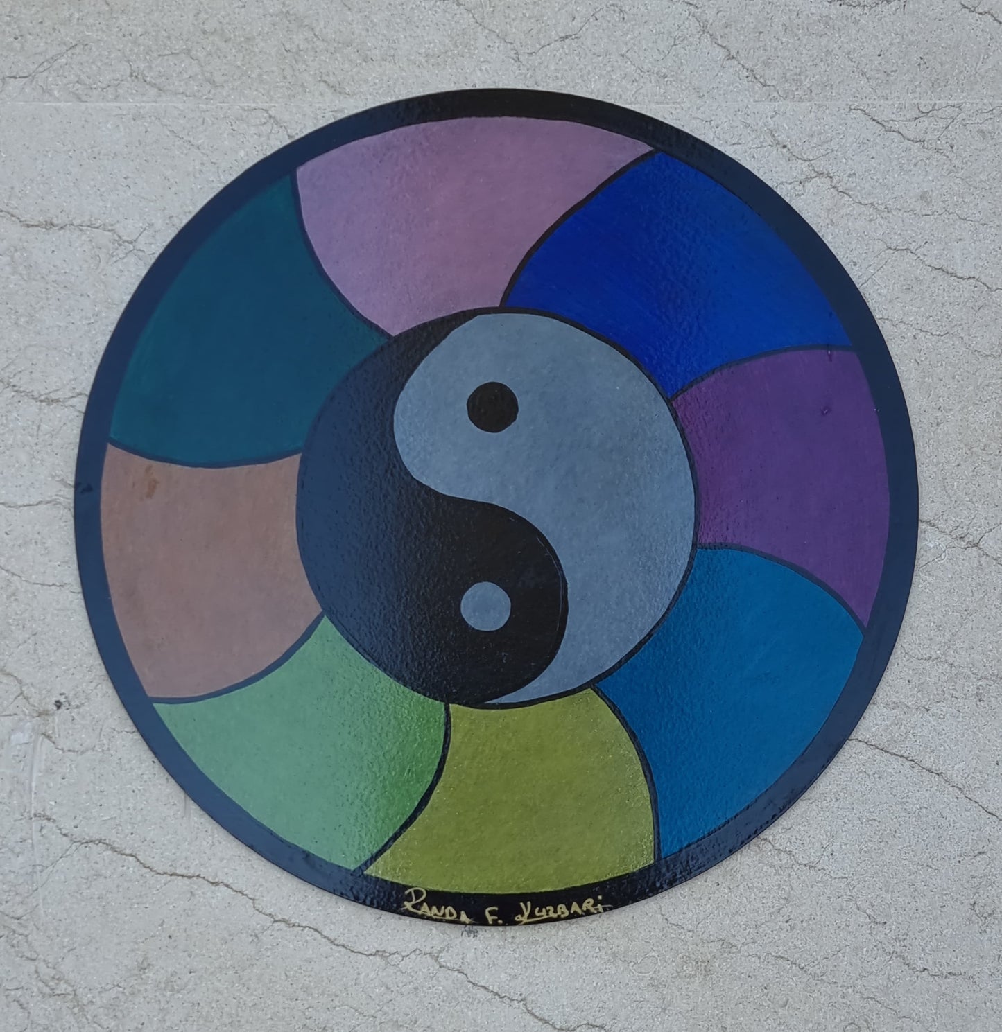 Midnight Eye – Hand-Painted Round Placemat