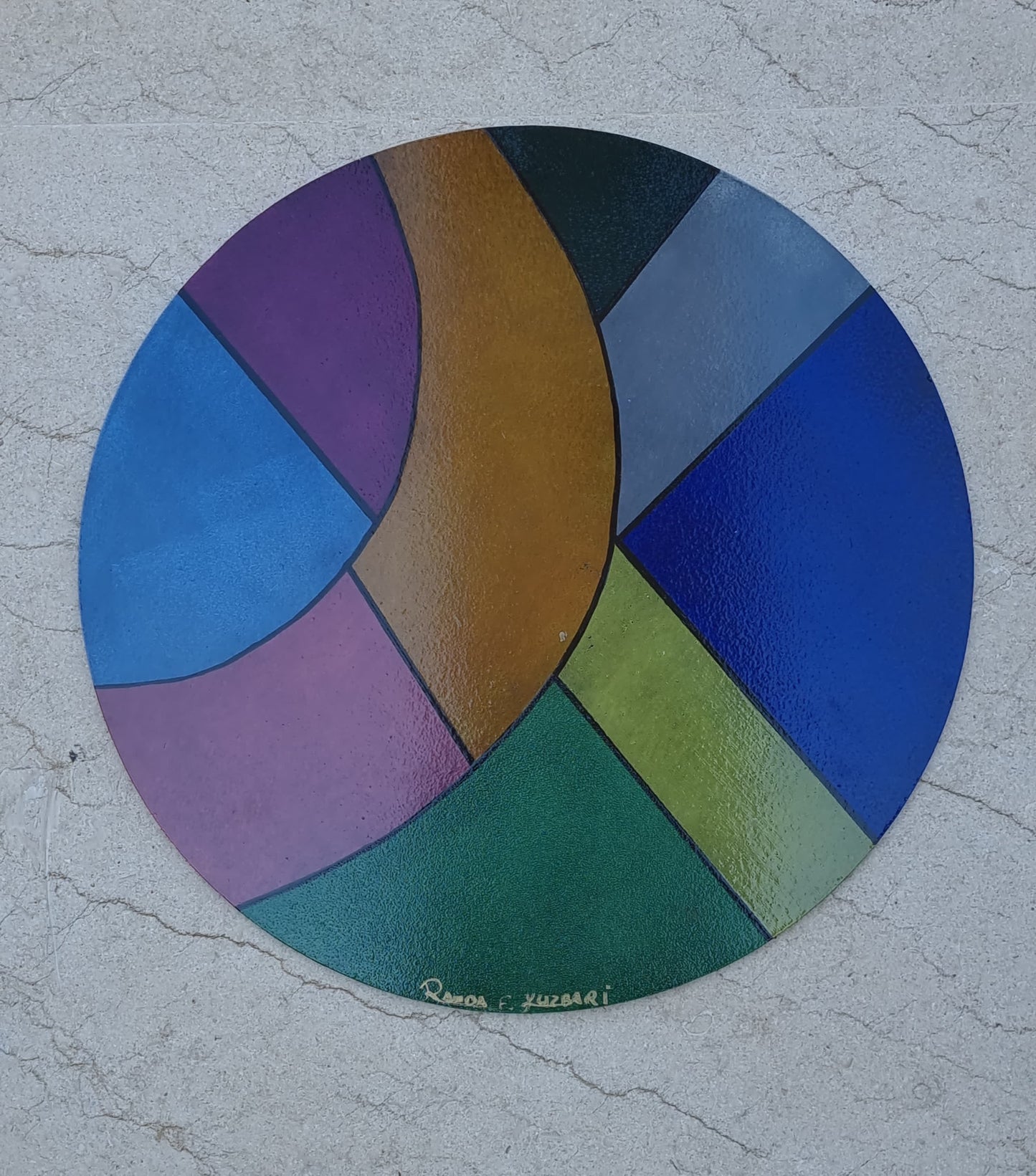 Color Wheel Harmony – Hand-Painted Round Placemat