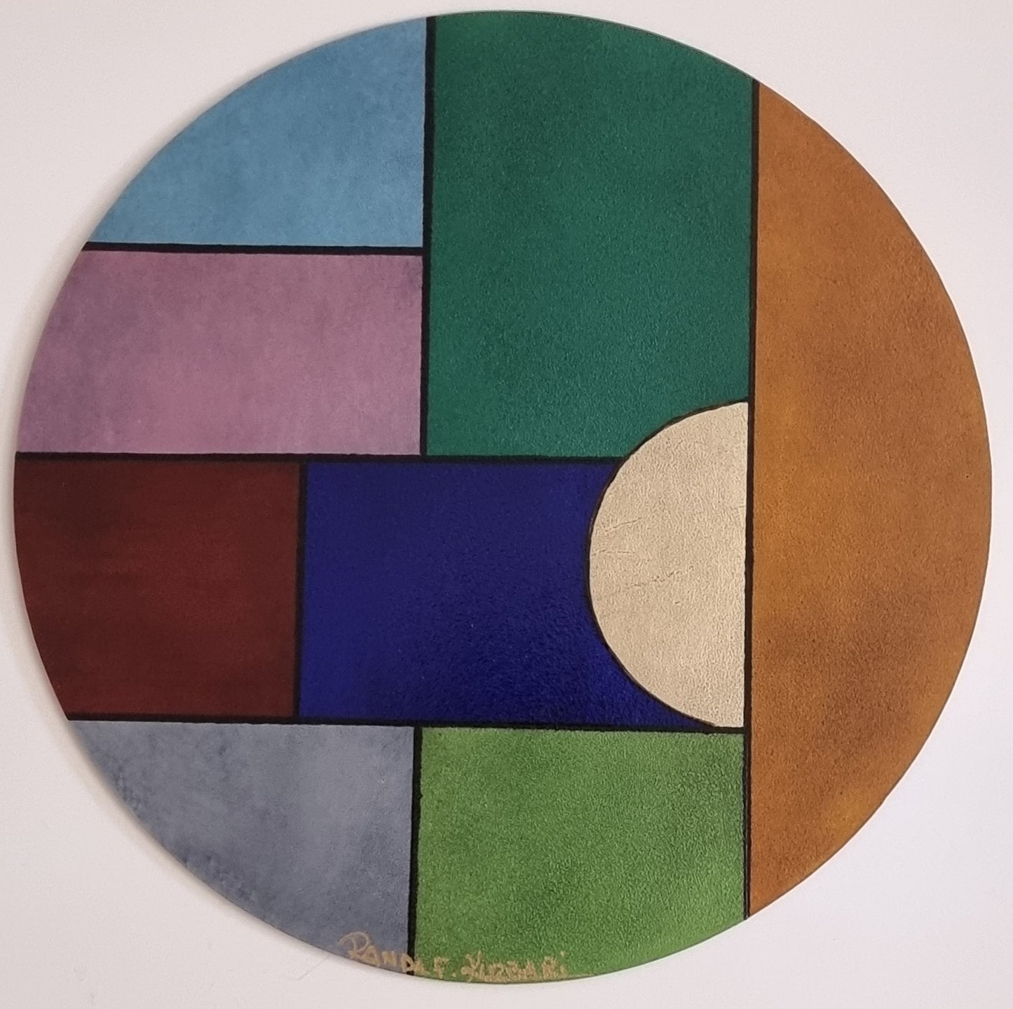 Curved Energy – Hand-Painted Round Placemat