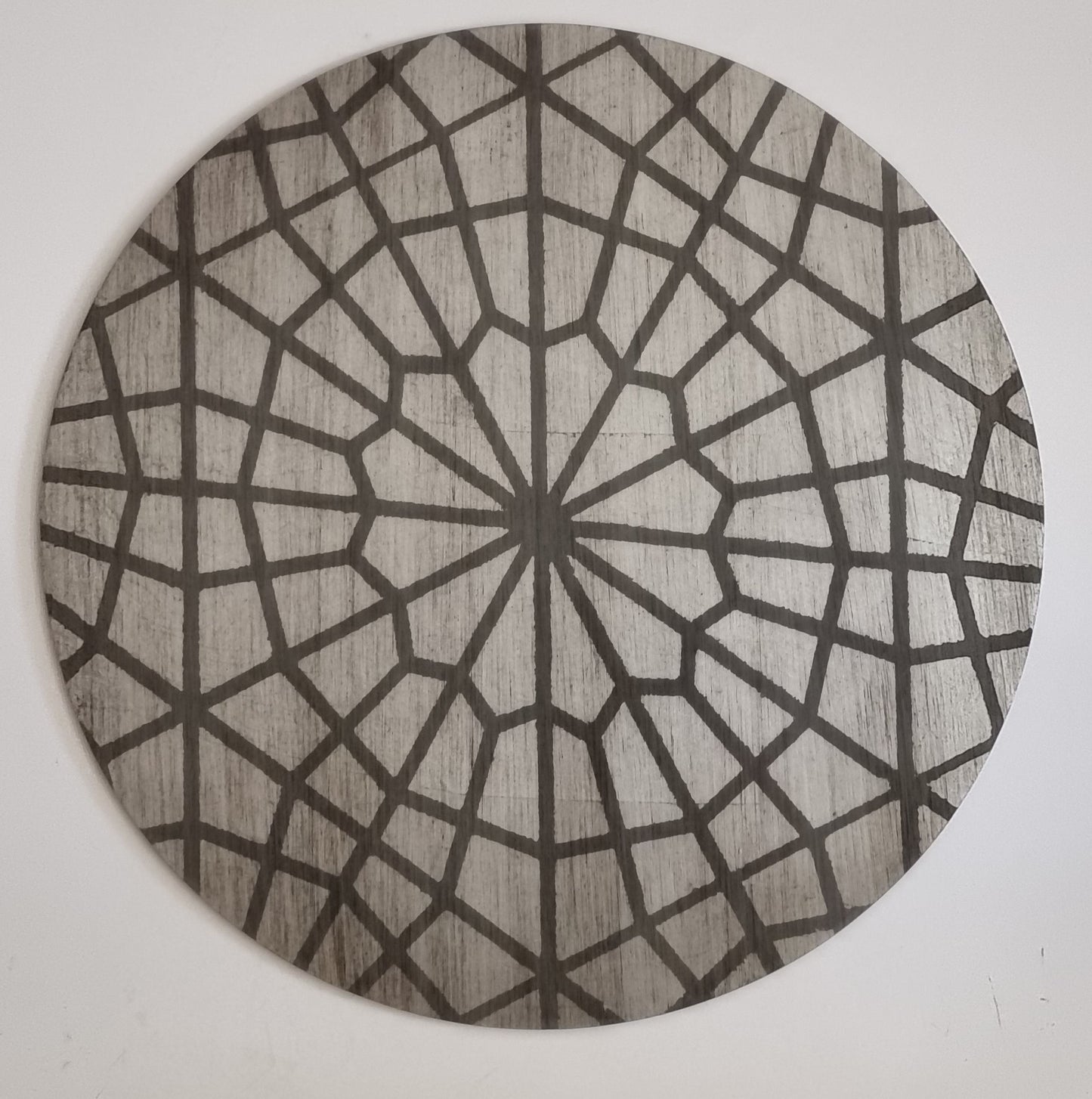 Silver Web – Hand-Painted Round Placemat
