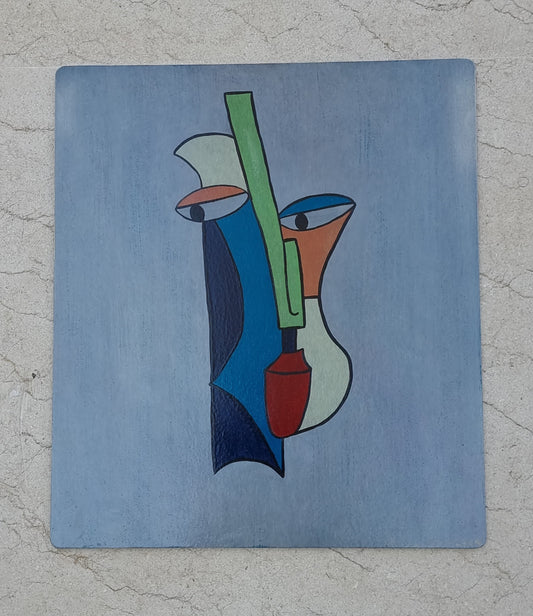 Whimsical Watcher – Hand-Painted Minimal Form
