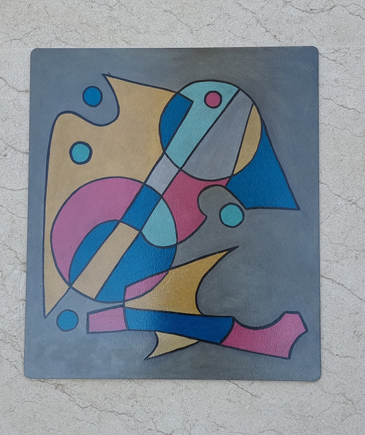Geometric Flight – Hand-Painted Abstract Shapes