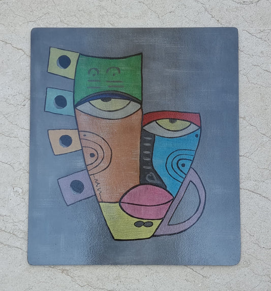 Hand-Painted Abstract Geometry in Motion