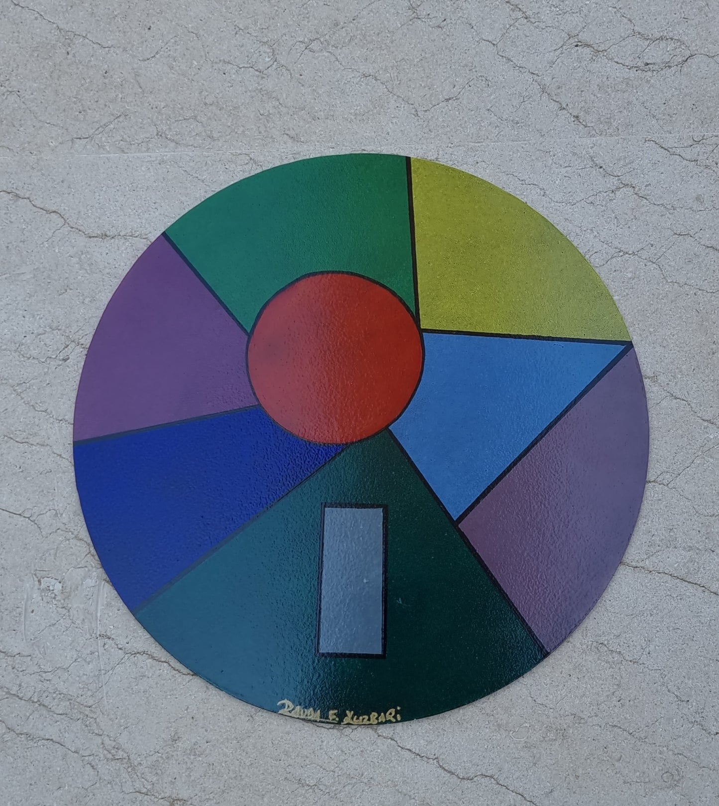 Radiant Rise – Hand-Painted Round Placemat