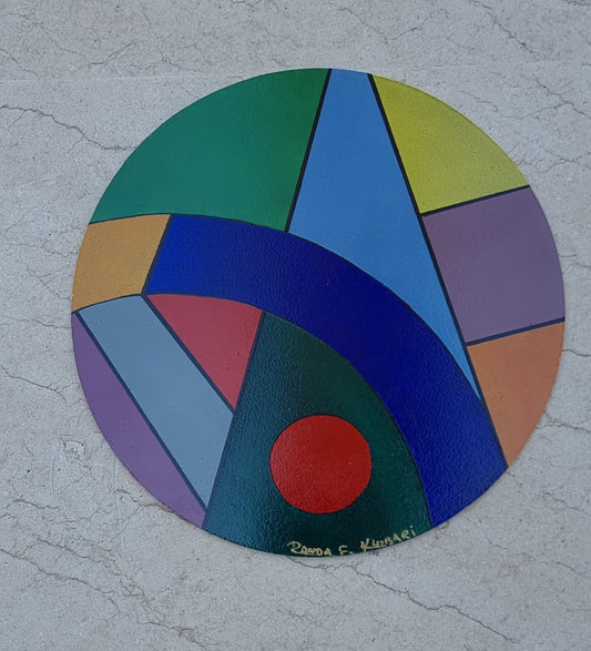 Prism Facets – Hand-Painted Round Placemat