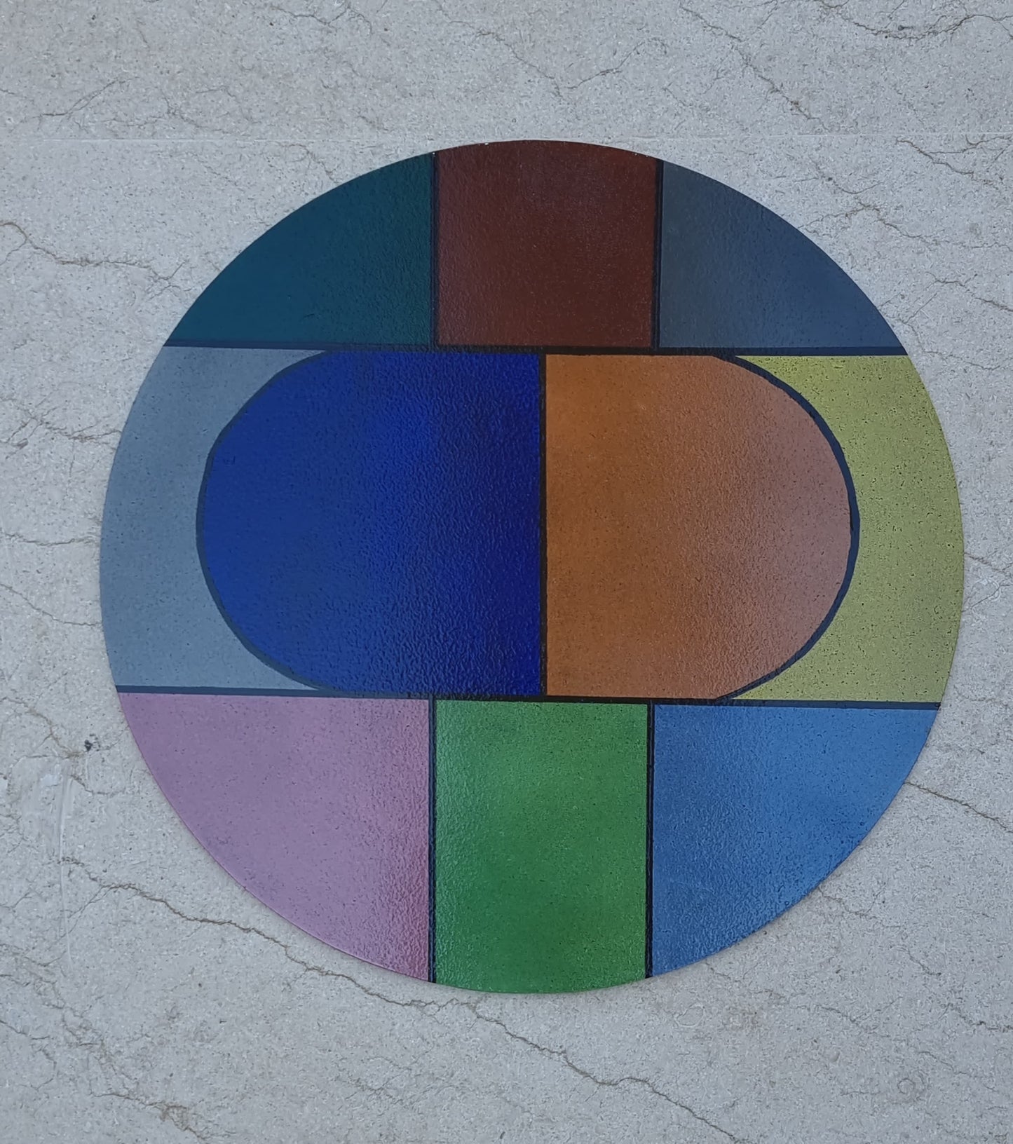 Balanced Dawn – Hand-Painted Round Placemat