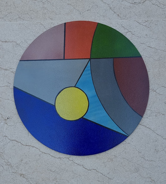 Radiant Core – Hand-Painted Round Placemat
