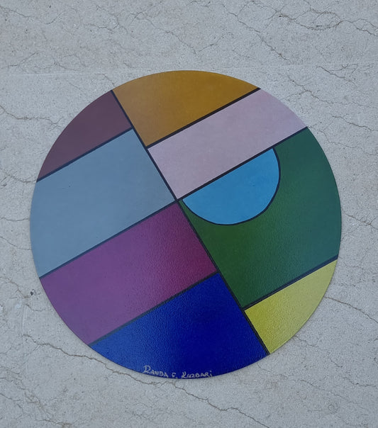 Prism Bloom – Hand-Painted Round Placemat