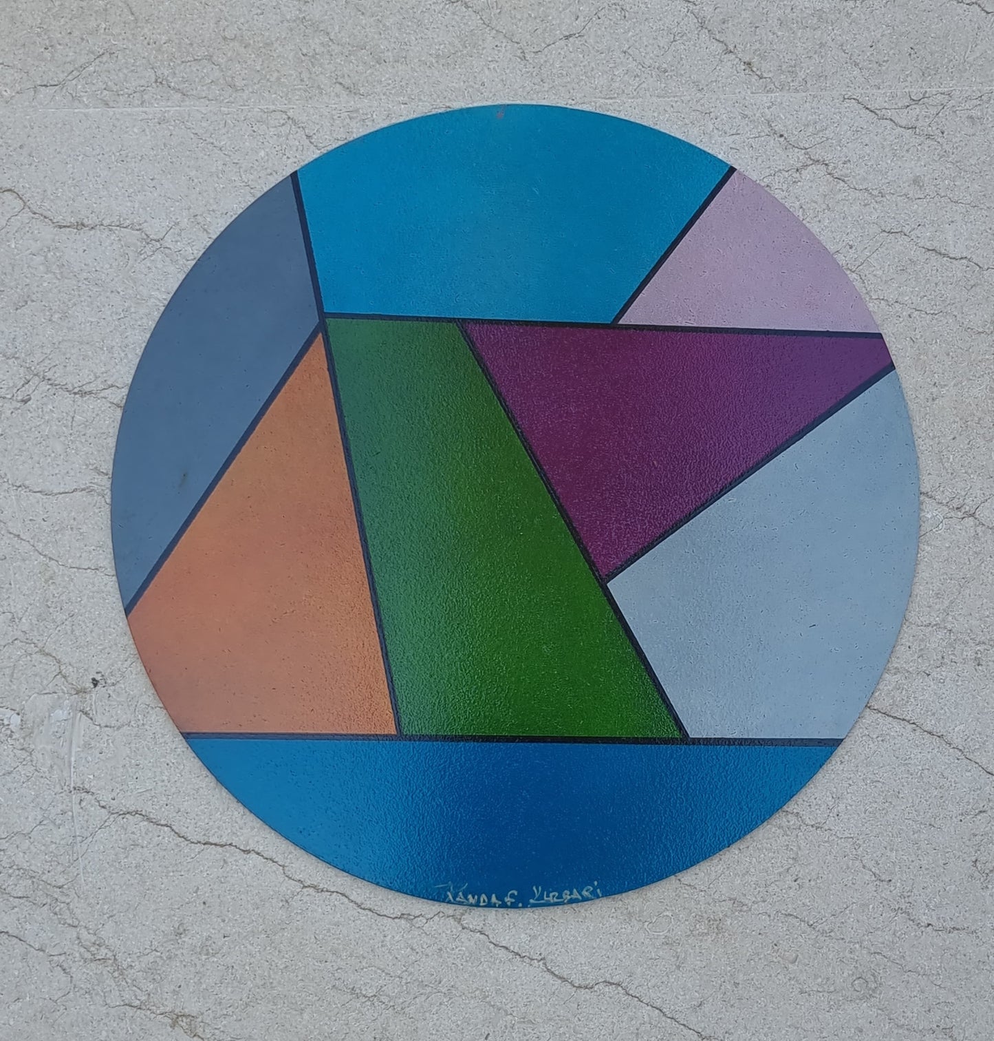Modular Harmony – Hand-Painted Round Placemat