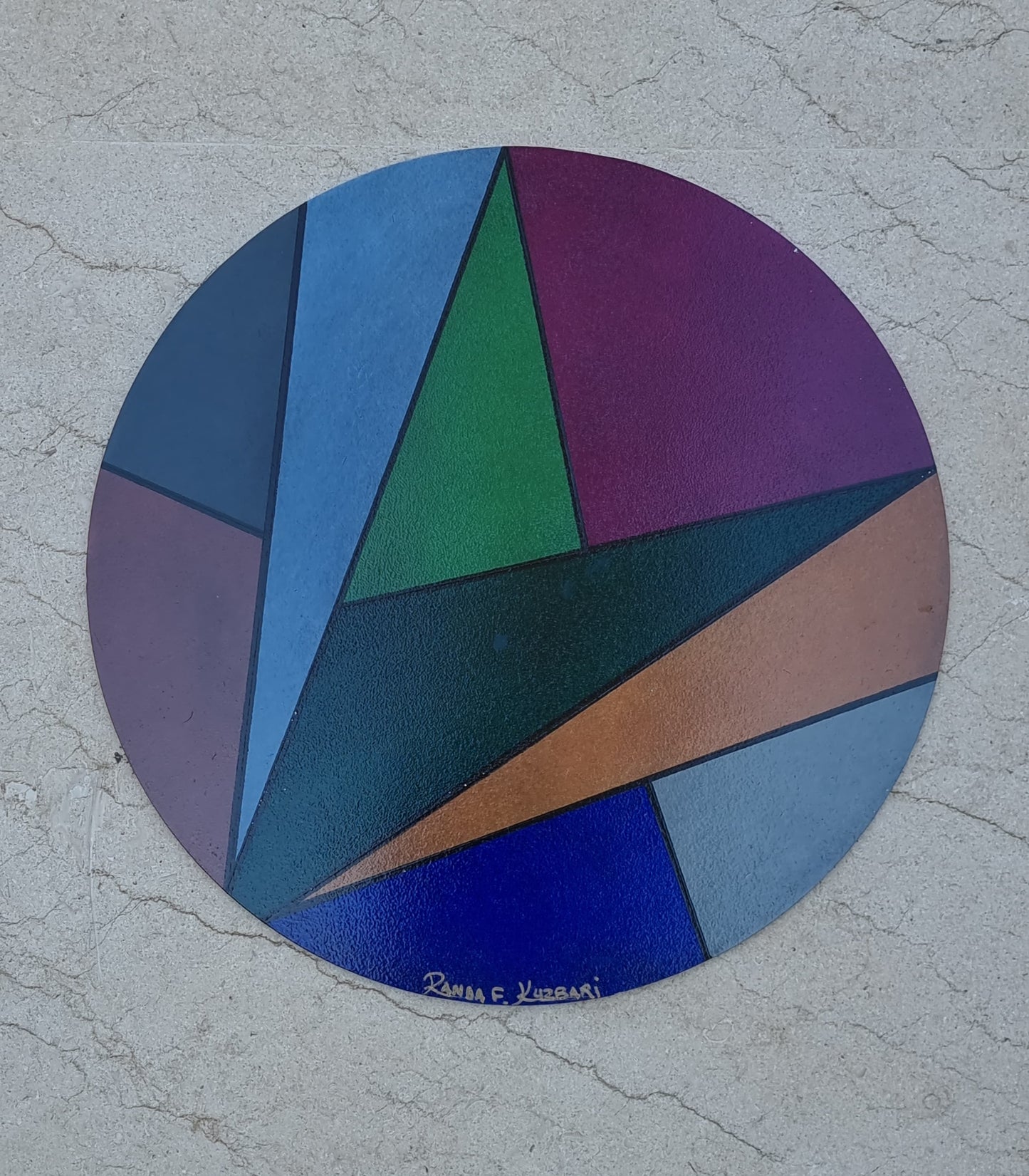 Celestial Orbit – Hand-Painted Round Placemat