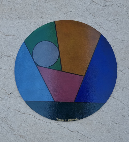 Urban Rhythm – Hand-Painted Round Placemat