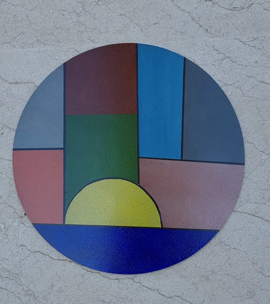 Twilight Fold – Hand-Painted Round Placemat