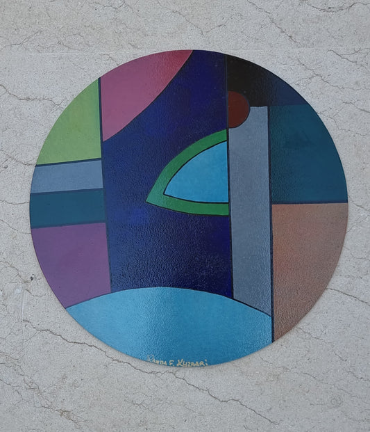 Sunburst Balance – Hand-Painted Round Placemat