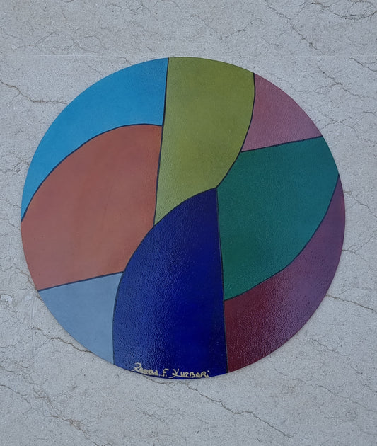 Yin Yang Flow – Hand-Painted Round Placemat