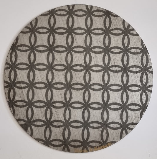 Endless Loops – Hand-Painted Round Placemat