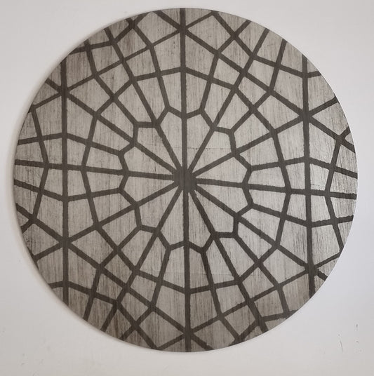 Silver Web – Hand-Painted Round Placemat